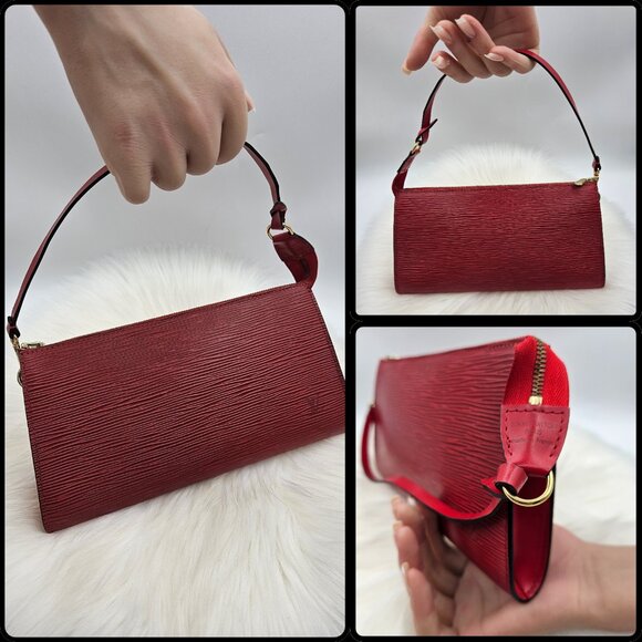 Louis Vuitton  Red Epi Leather Pochette Accessoire - Picture 10 of 17